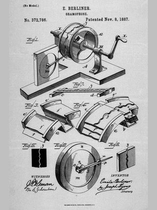 Emile Berliner first gramophone patent